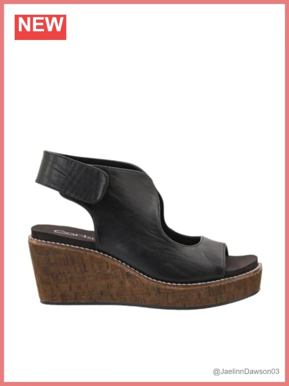 Corkys Womens Wedge Sandals 2.5 Inch Block Heel Faux Leather Adjustable Ankle